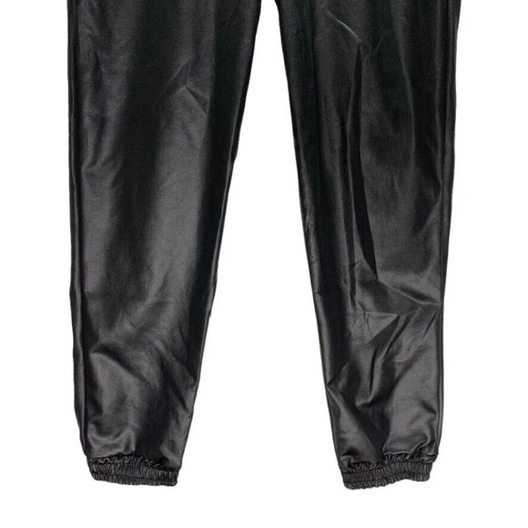 I-X London‎ Women's Black Faux Leather Cuffed Joggers - Malaya Size 8 - Picture 9 of 9